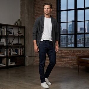 DU/ER L2X Slim Fit Performance Denim Jeans Dark Wash Size 36x34